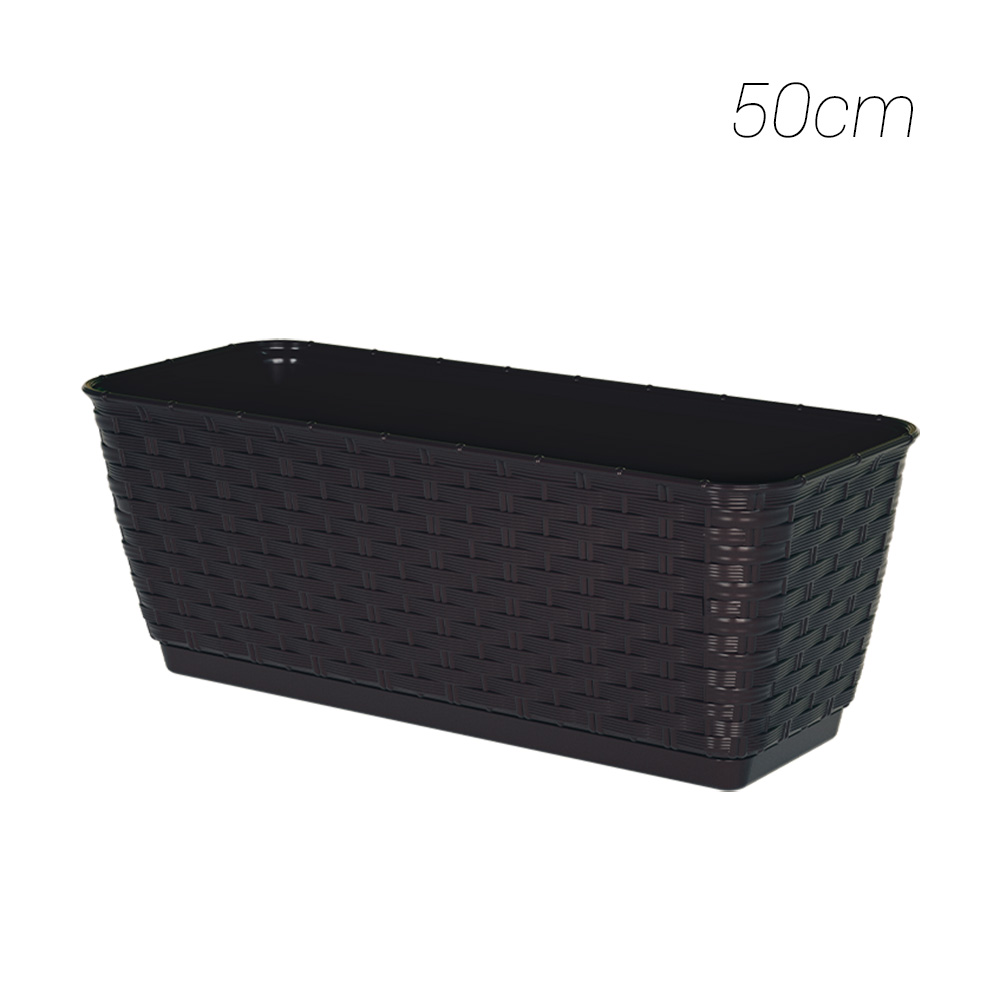PLANTER 50x20CM+PLATE +PAINTED HOLDER